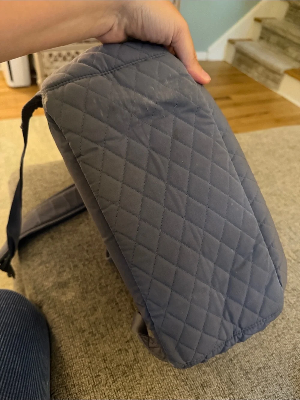 Quilted Gray Vera Bradley Backpack